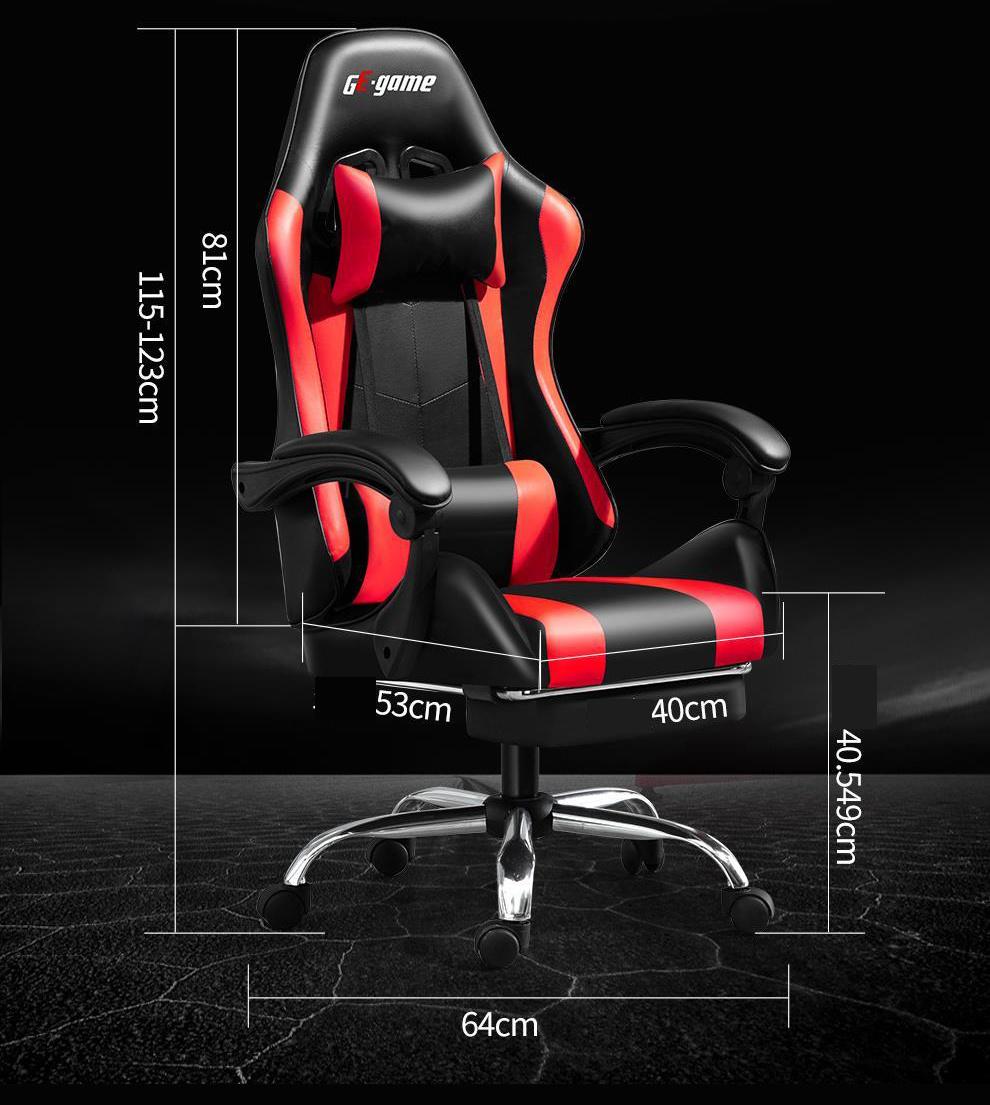 PC Silla Gamer Chair PU Leather Gaming Chair with Footrest