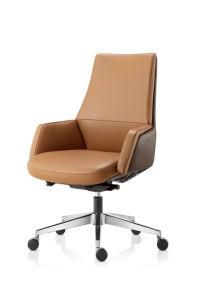 Modern BIFMA Leather Medium Back Chair