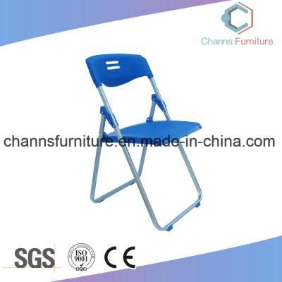 Durable Blue Plastic Floding Furniture Office Training Chair