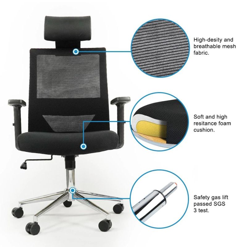 Ergonomic Home Office Chair Swivel Computer Desk Chair with Adjustable Height and Armrest