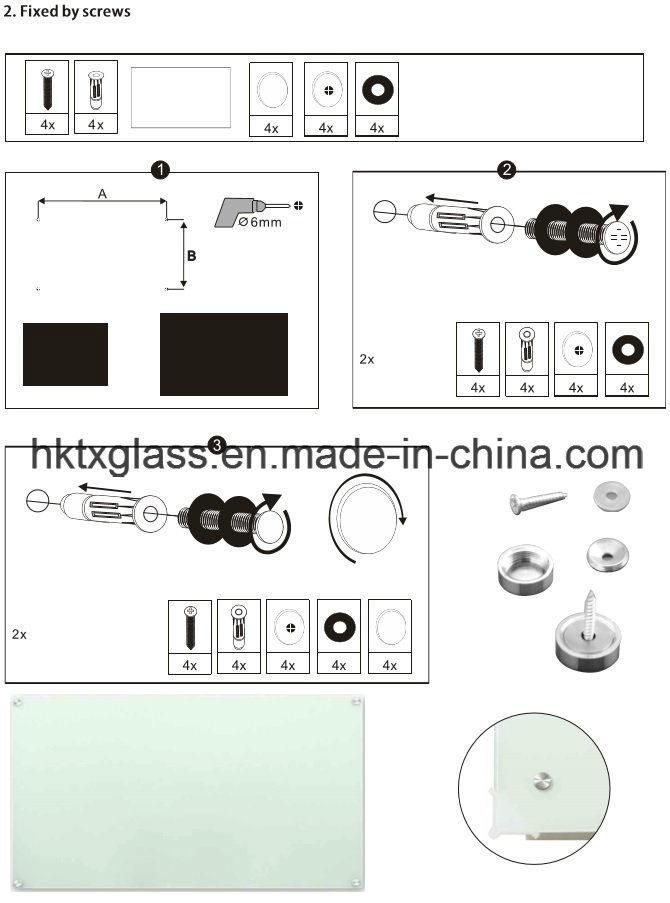 High Quality Tempered Tempered Glass Marker Board with En12150 Asnzs2208 BS62061981