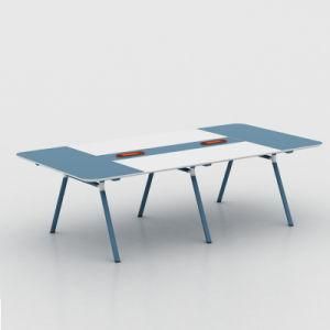 Modern Stylish Design Office Furniture Melamine Oval Shape Meeting Table