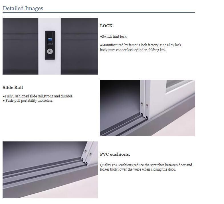 Office Cupboard Sliding Glass Door Book Cupboard with Adjustable Shelves