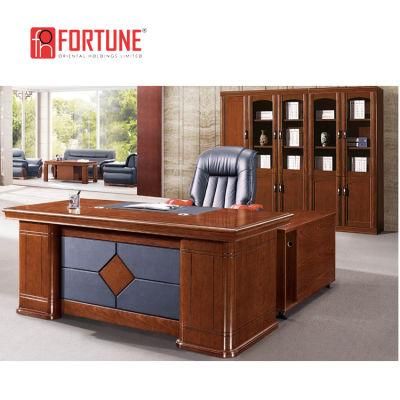Customized Size Wood Veneered Office Table