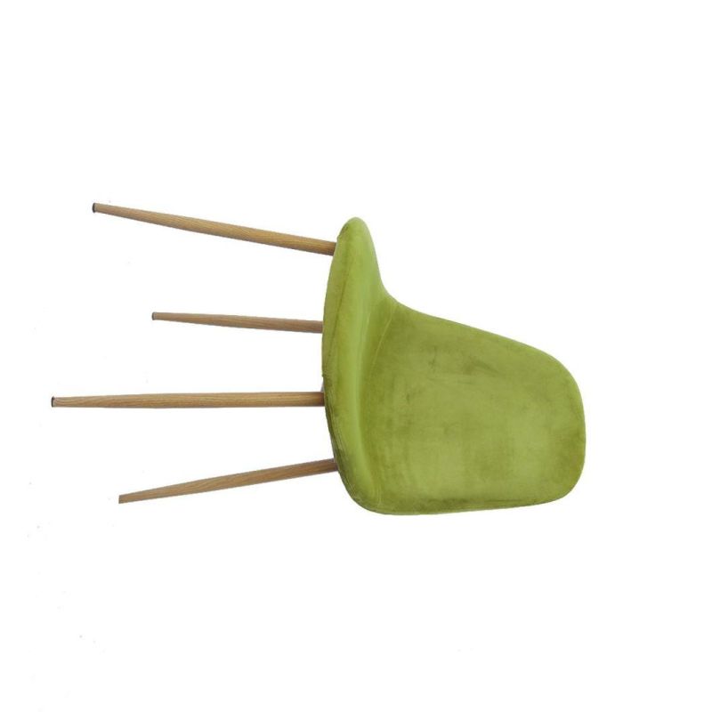 Chairs Green PP Plastic Wood Chairs for Dining Room