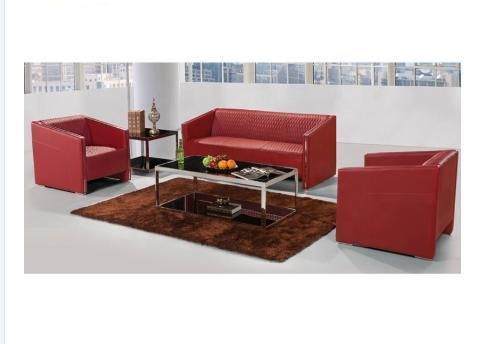 Modern Design PU Leather Three Person Seat Office Sofa