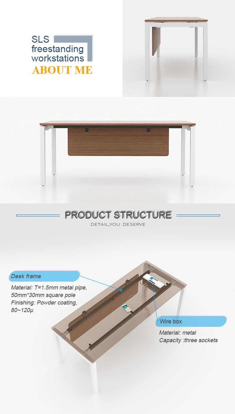 Cheap Furniture MFC Wooden Oak Color Home Computer Desk