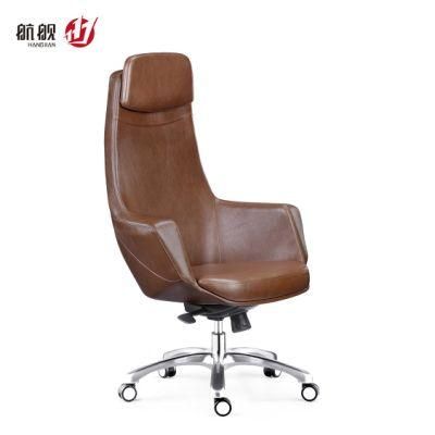Reclining High Back with up Down Headrest Leather Heavy Duty Office Chairs