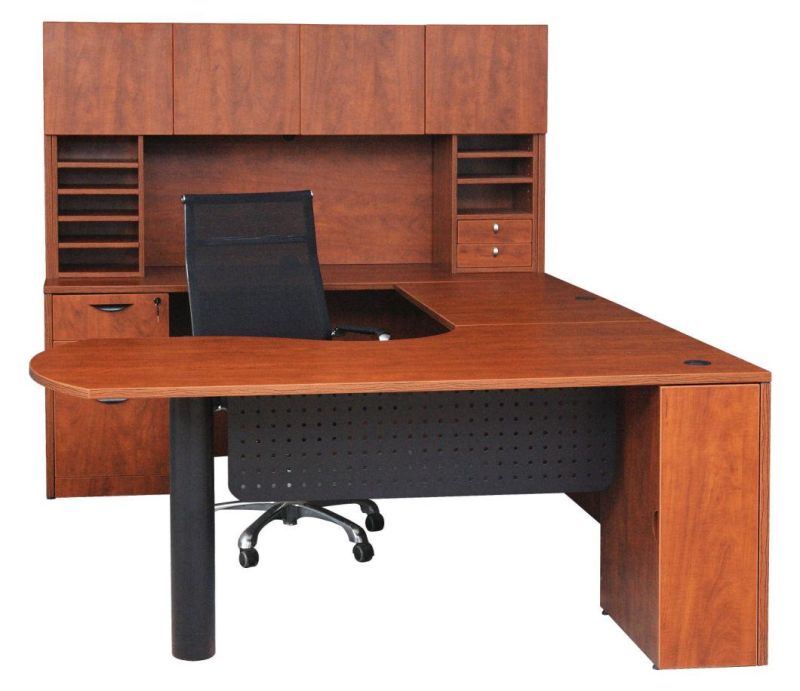 High Quality Laminate Particle Desk Table Design U Shape Workstation