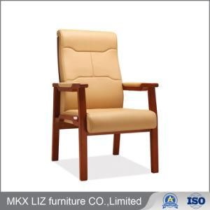 Black Leather Solid Wood Office Conference Chair (D352)