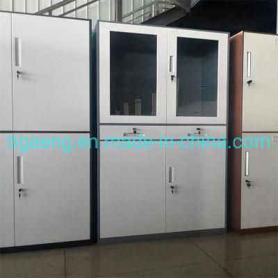 China Office Furniture Disassembled Steel Cabinet Glass Door Metal Storage Cabinet