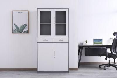 Modern Office Furniture Metal Cabinets Glass Door Cupboard Door Lock