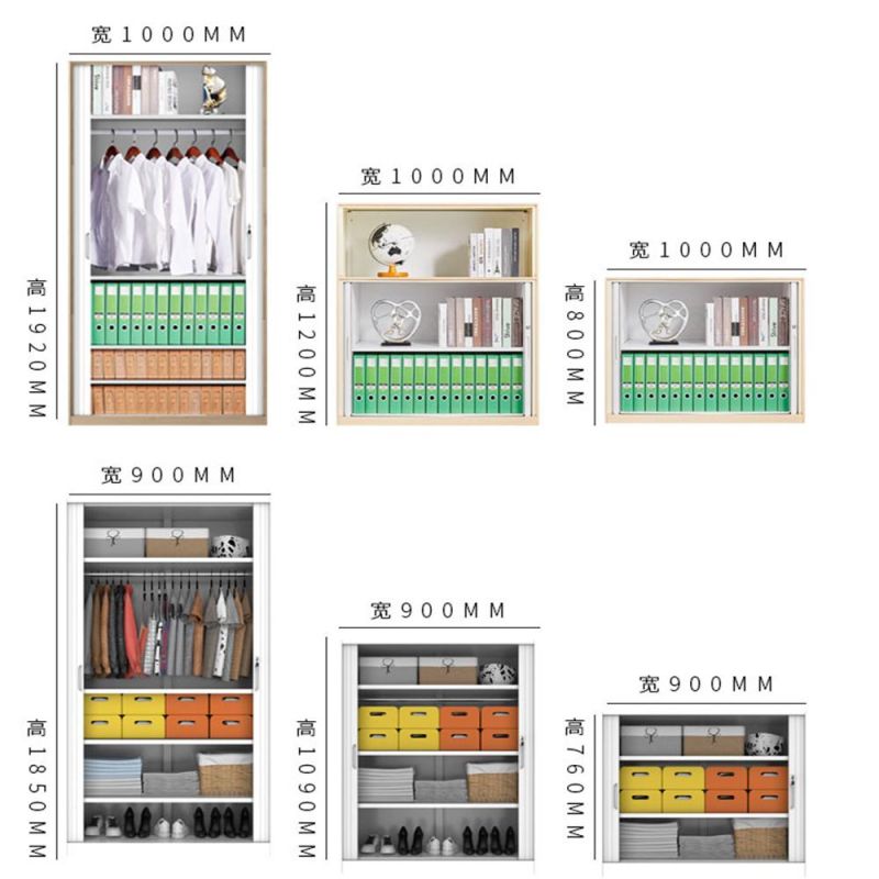 Different Sizes Tambour Door Sliding Door File Cabinet Metal Cabinet