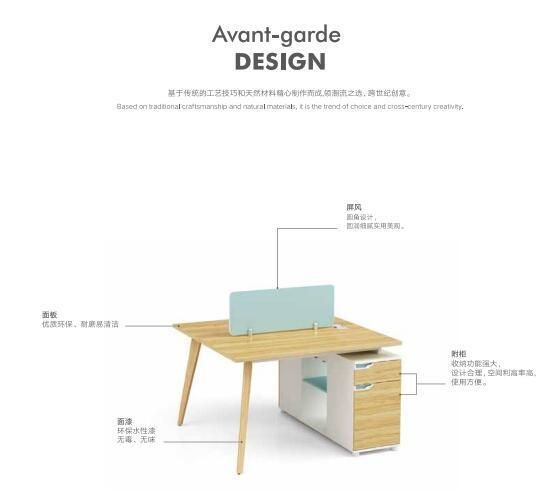 Elegant Style Two-Person Staff Table Computer Office Workstation