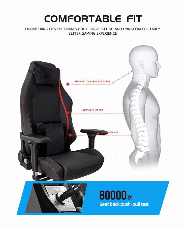 High Quality Black Fabric Swicel Gaming Chair