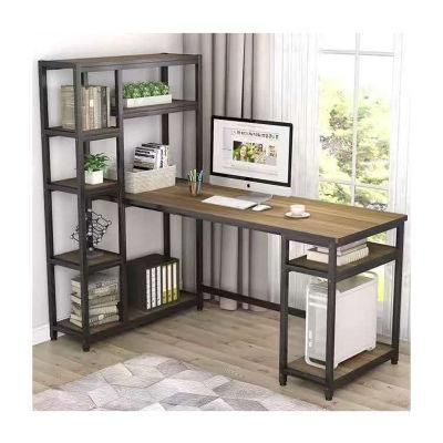 Simple and Modern Indoor Desktop Bookshelf Combination Computer Desk 0302