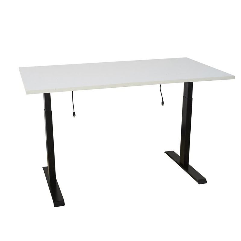 White Black Office Desk Height Adjustable Desk Dual Motor Electric Standing Desk Base