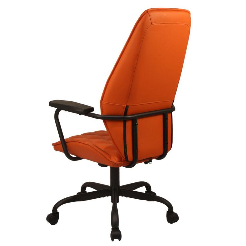Wholesales Factory Home Orange PU Leather PC Computer Office Chair
