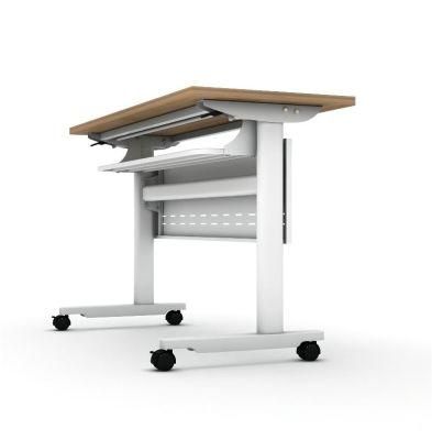 Portable Movable Foldable Meeting Room Conference Training Computer Study Table Desk with Wheels