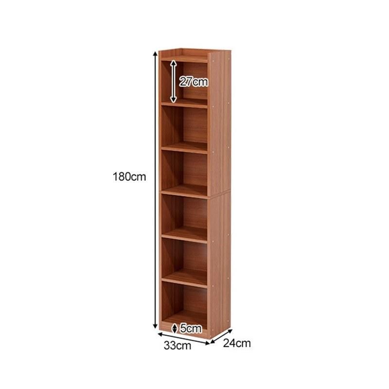 Bookcase Corner Cabinet Narrow Version Simple Floor Economical Storage Cabinet Storage Space Saving Small Corner Storage Bookcase