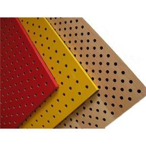 Melamine Surface Perforated Wooden Polyester Fiber Meeting Room Acoustic Panel