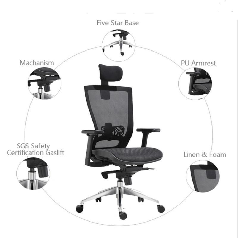 Office Furniture High Back Swivel Mesh Chair Adjustable Ergonomic Office Chairs
