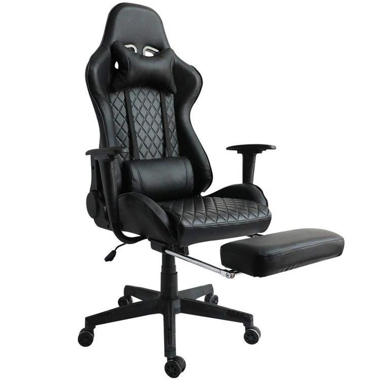 (AIHUA) Wholesale OEM Gaming Chair with Rectractible Footrest, Lumbar Support and Headrest