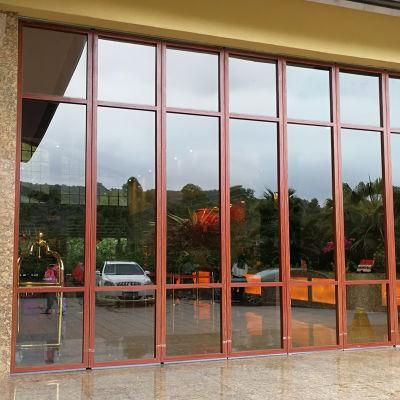 Hanging System Sliding Aluminium Track Roller Folding Glass Partition Walls
