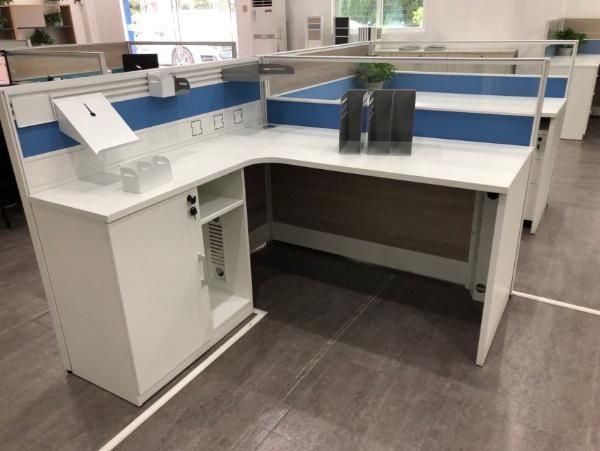 Single Seat L Shape Office Staff Work Table for Wholesale