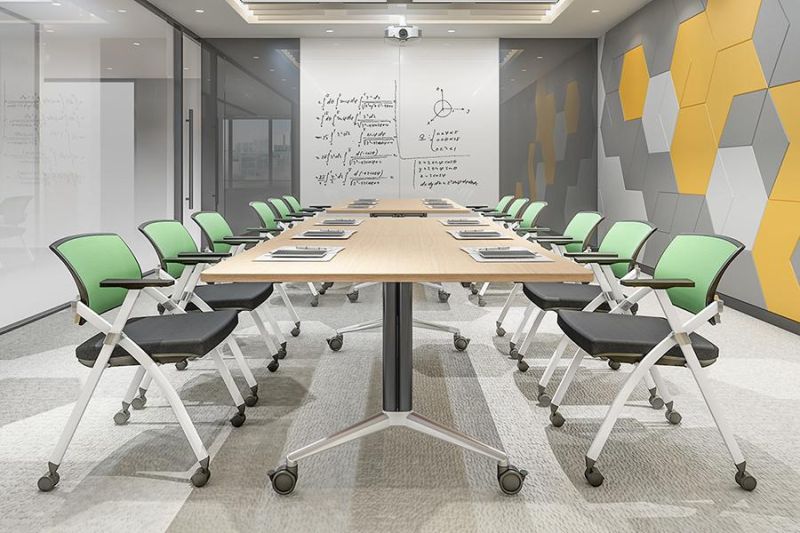 Modern Foldable and Movable Boardroom Conference Room Negotiating Table