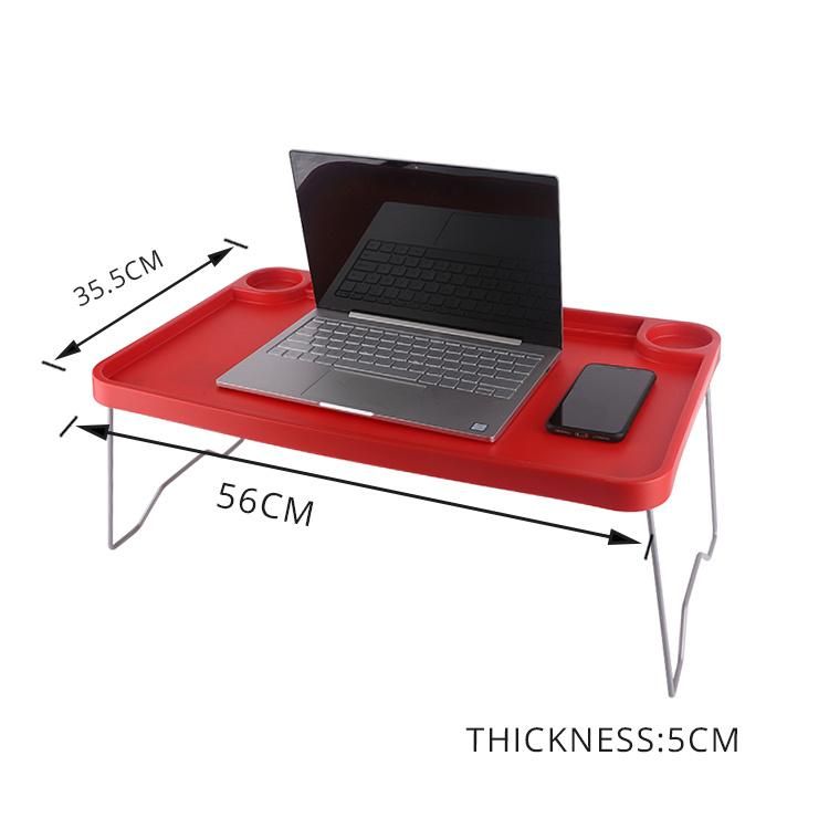 Foldable Computer Desk with Cup Holder and Metal Legs Office Desk a Must-Have for Lazy People
