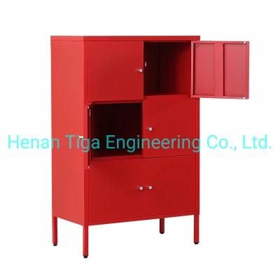 Simple Student Home Bedroom Metal Wardrobe Space Saving Color Steel Storage Cabinet