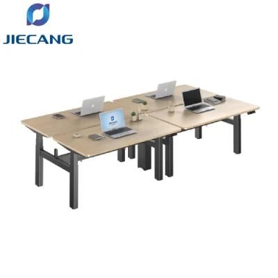 Jiecang Intelligent Minimalist Ergonomic Study Table Home Furniture Office Desk Set for 4 Person