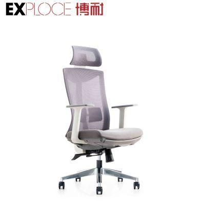Waist Support Worker Computer Mesh Chair with Footrest Office Furniture