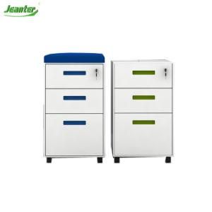 Office Use Commercial Use 3 Drawer Steel Mobile File Cabinet Mobile Pedestal Cabinet