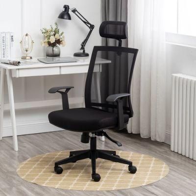 Black Office Chair with Headrest Adjustable Armrest Whole Sale