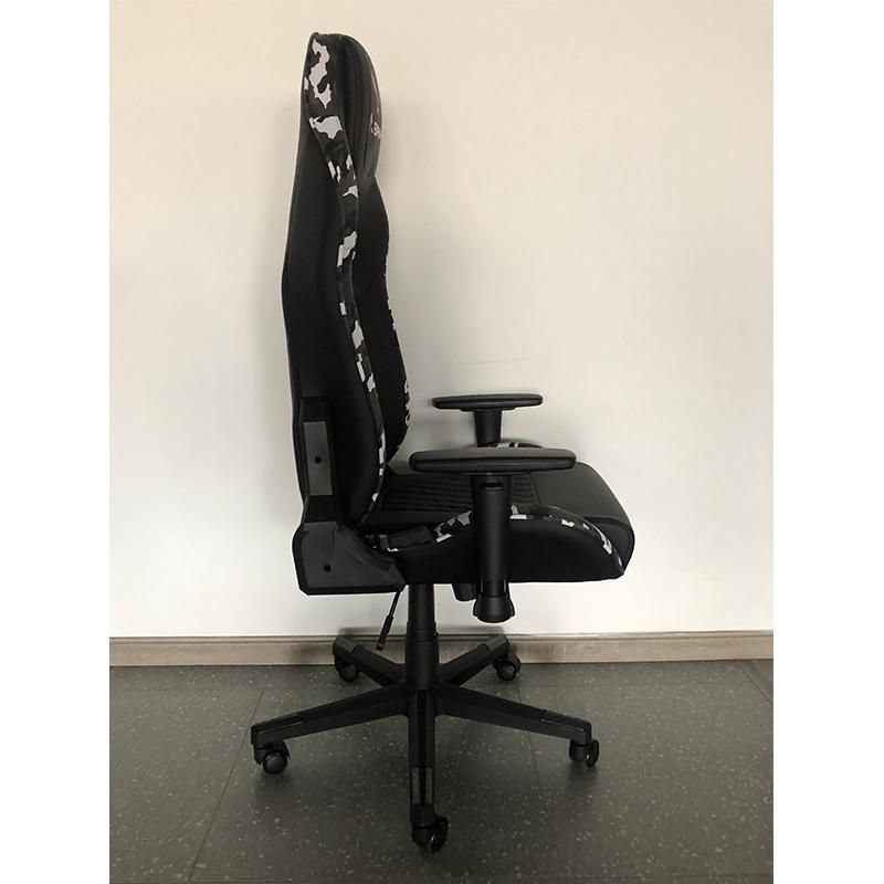 PU Leather and Fabric Gaming Chair Computer Racing Gamer Chair with Footrest