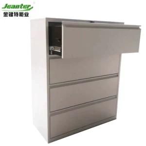 Hot Sale Lockable Metal 4 Drawer Card Box File Cabinet/ Four Drawer Lateral Steel Filing Cabinets