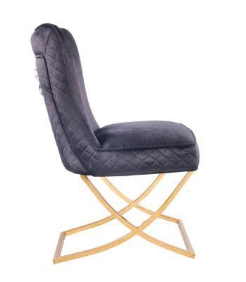 Furniture Stackable High Back Gold Stainless Steel Wedding Restaurant Dining Chairs