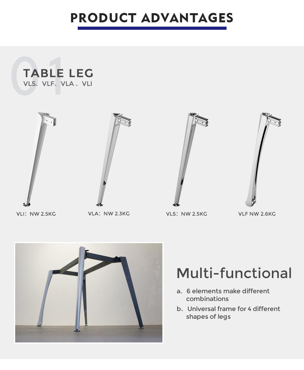 Office Furniture Metal Frame Laminate Desktop Double Sided Outlet 6 Person MDF Office Partition Wood Office Workstation