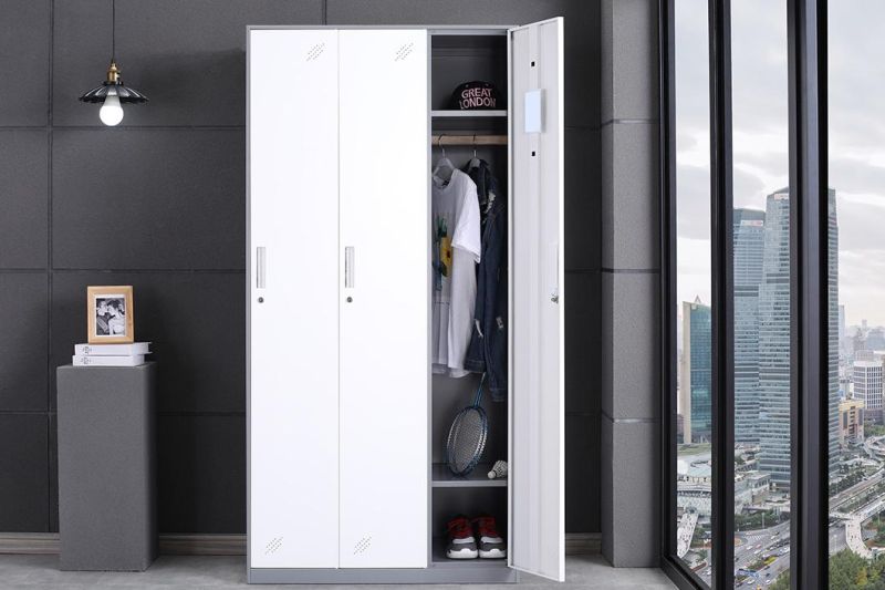 Office/Hospital Storage Steel Locker 3 Door Metal Cabinet with Handle