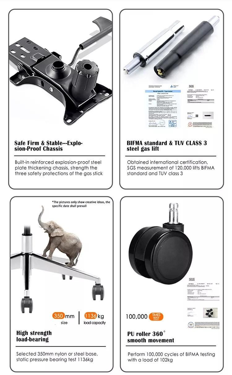 Modern Commercial Adjustable Ergonomic Office Chair with 3D Lifting Armrest