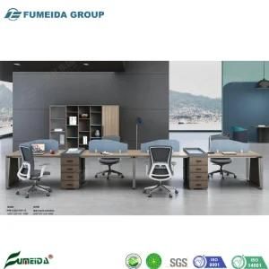 Melamine Veneering Office Desk Metal Frame Leg Workstation for Office Furniture (CQ20. P8C-8)