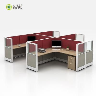 4 Person Office Workstaiton Custom Color Size Office Workstation Office Round Workstation