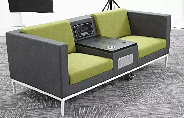 Europe Style Reception Sofa with Coffee Table for Visitors Waiting Area