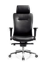 High-End Headrest PU Cleanable Luxury Base Office Seating Swivel Staff Chair