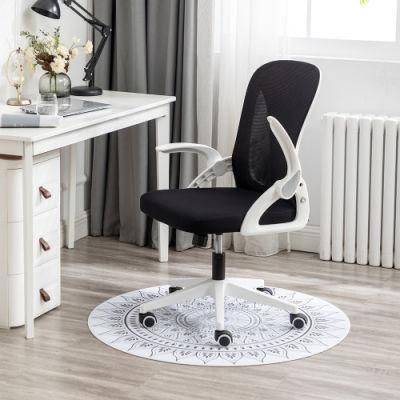 Custom White Flip-up Arms Mesh Chair High Back Comfort Ergonomic Swivel Office Chair Price PC Computer Racing Chair