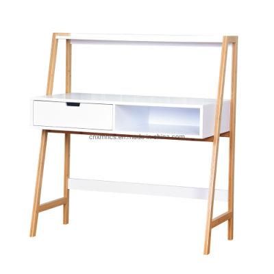 Wooden Study Desk for Home Office Computer Table Laptop Notebook Writing Desk Storage Shelf