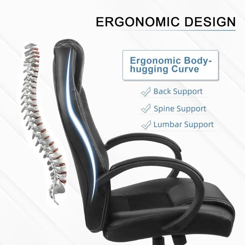 Adjustable Reclining Ergonomic Faux Leather Swiveling PC Racing Game Chair