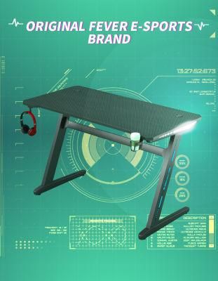Elites RGB Light and Headphone Hook Included Gaming Table E-Sports PC Gaming Desk
